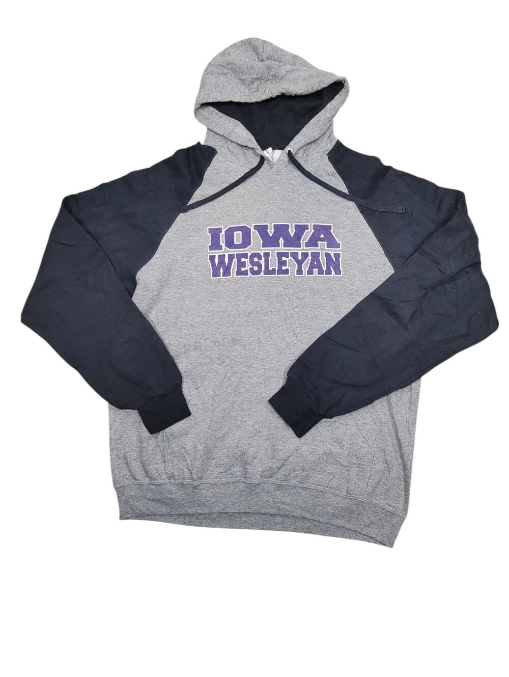 Y2K Iowa Wesleyan Grey & Black Sweatshirt Top Size: Large